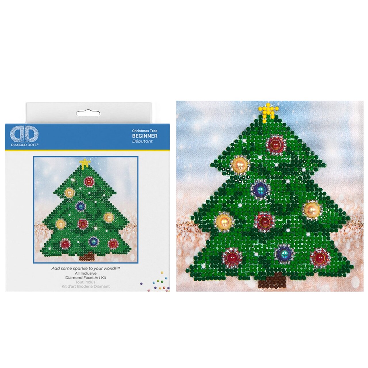 DD2.036 - Christmas Tree Picture - Diamond Painting Artwork Kit - 5.33 - 5.33 in